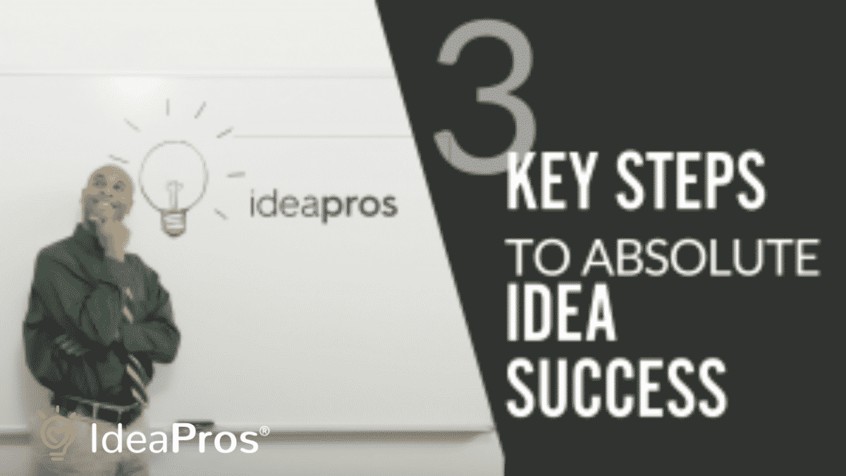 Man standing with his hand up to his chin next to a whiteboard with the IdeaPros logo